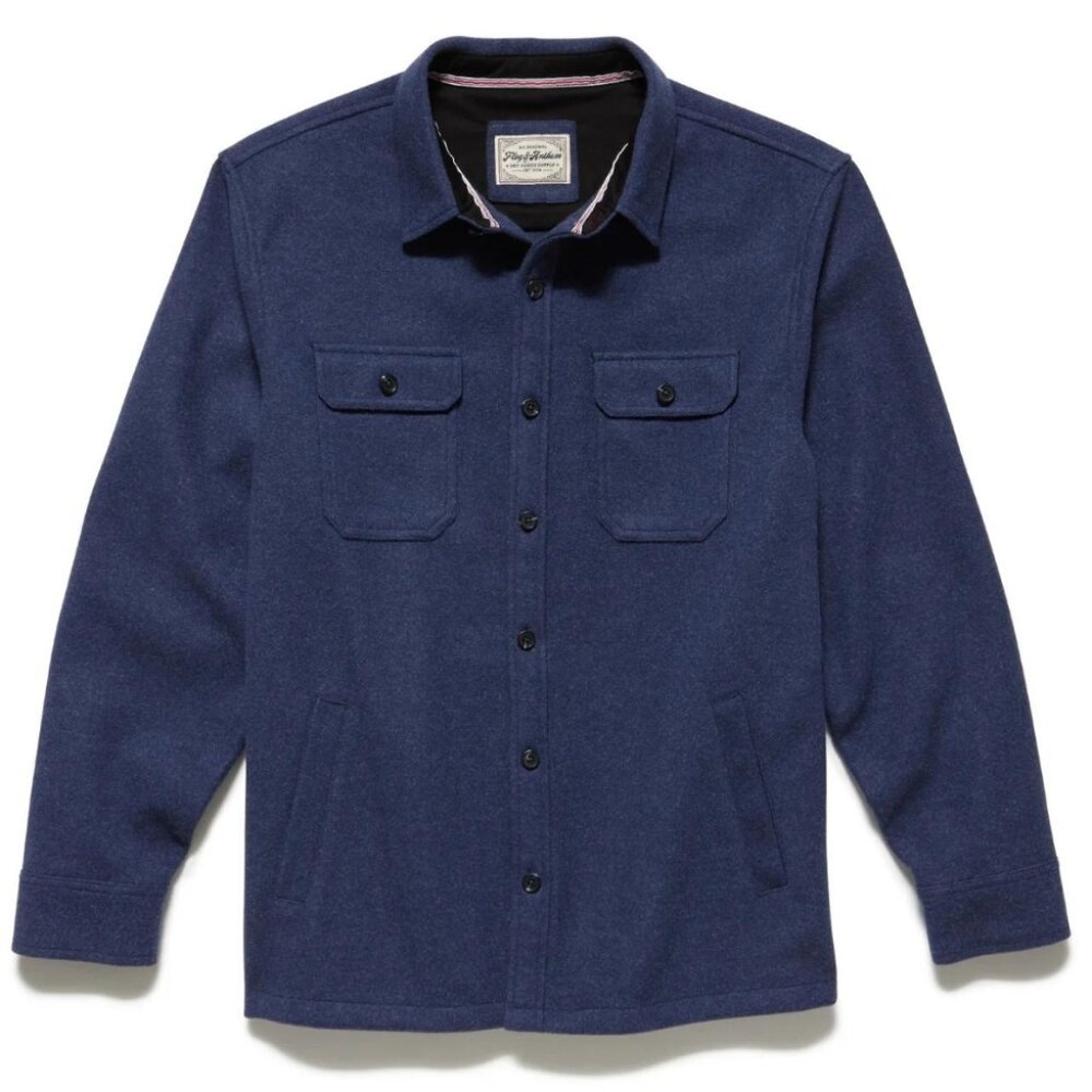 Flag & Anthem Irwin Stretch Flannel Shirt Jacket – Navy